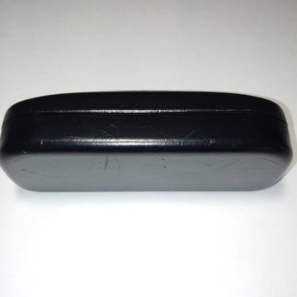 Coach Eyeglasses Case Black Leather Hardshell - Picture 2 of 6